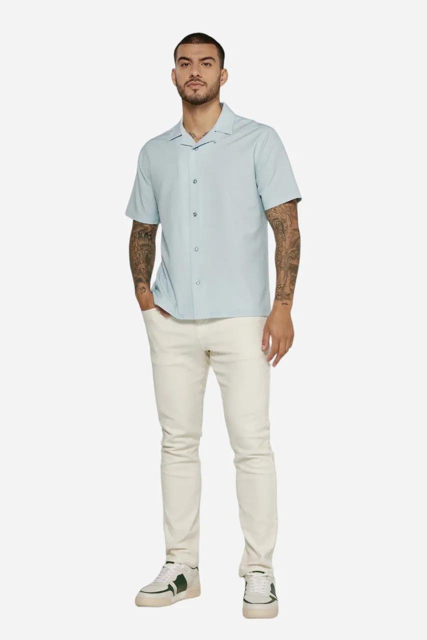7 Diamonds Paulo Camp Shirt in Seafoam