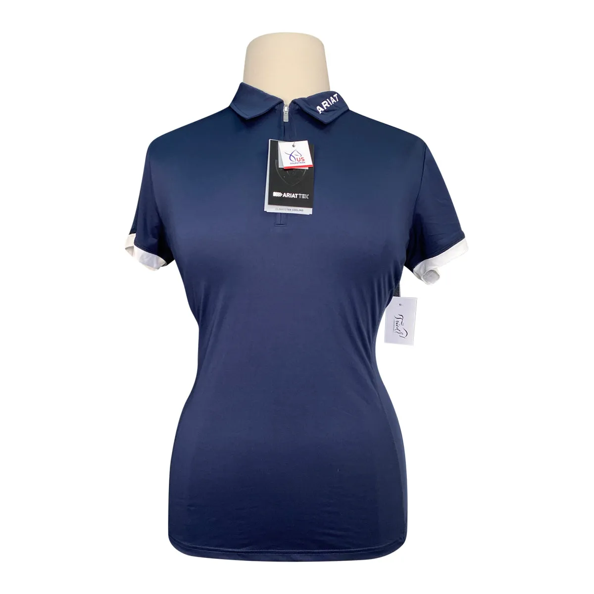 Ariat 'Bandera' 1/4 Zip Polo in Navy - Women's XL