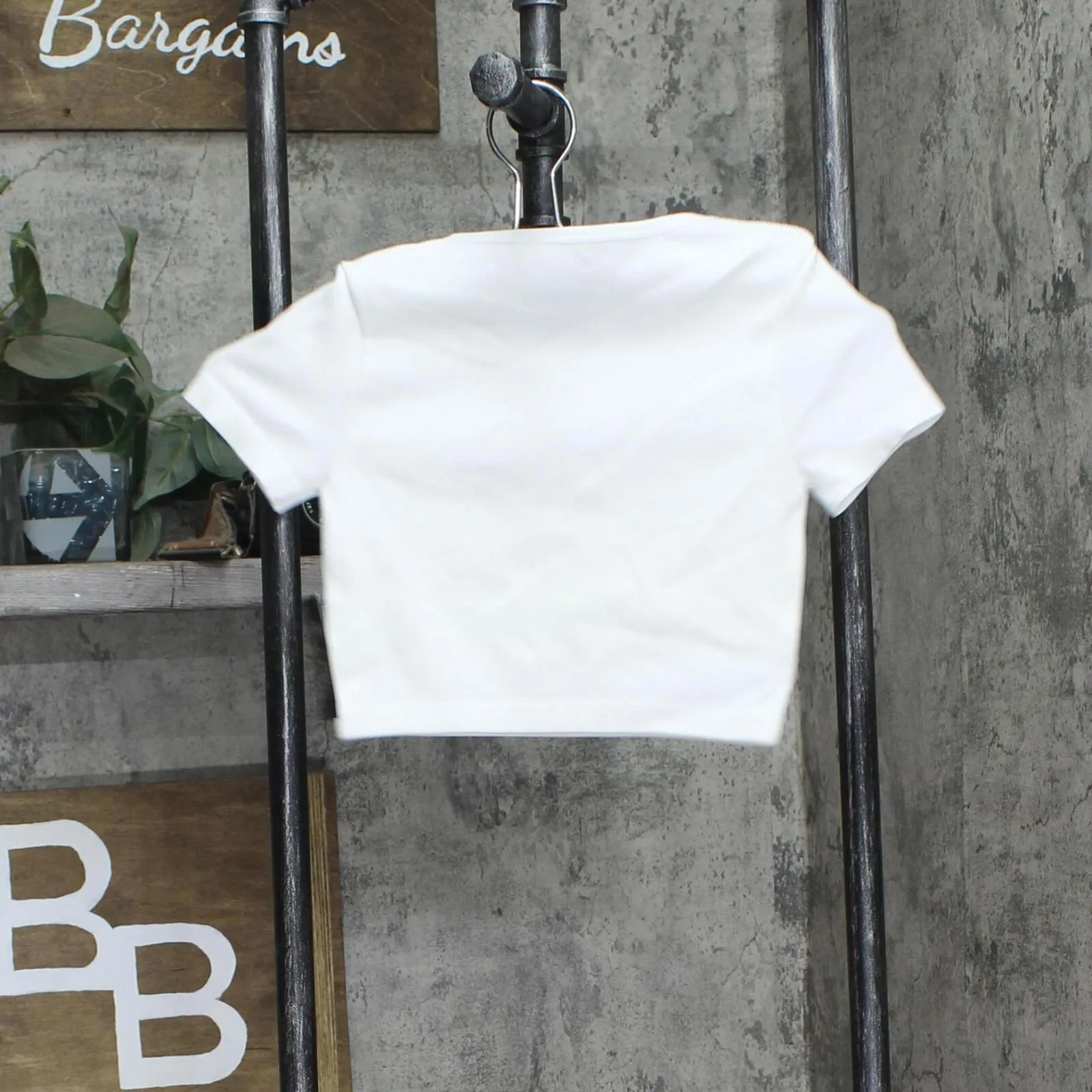 Art Class Girls Short Sleeve Scoop Neck Seamless Cropped Top 89736362 White L