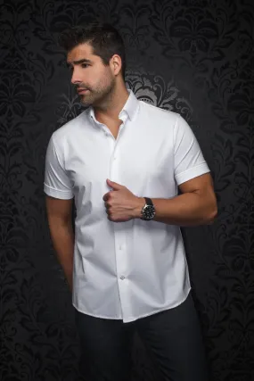 Au Noir  Extensible Short Sleeve Shirt | Alex SLD White