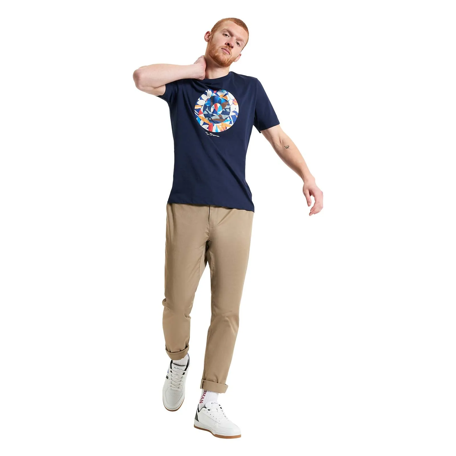 Ben Sherman Mens Tropical Target Short Sleeve T-Shirt