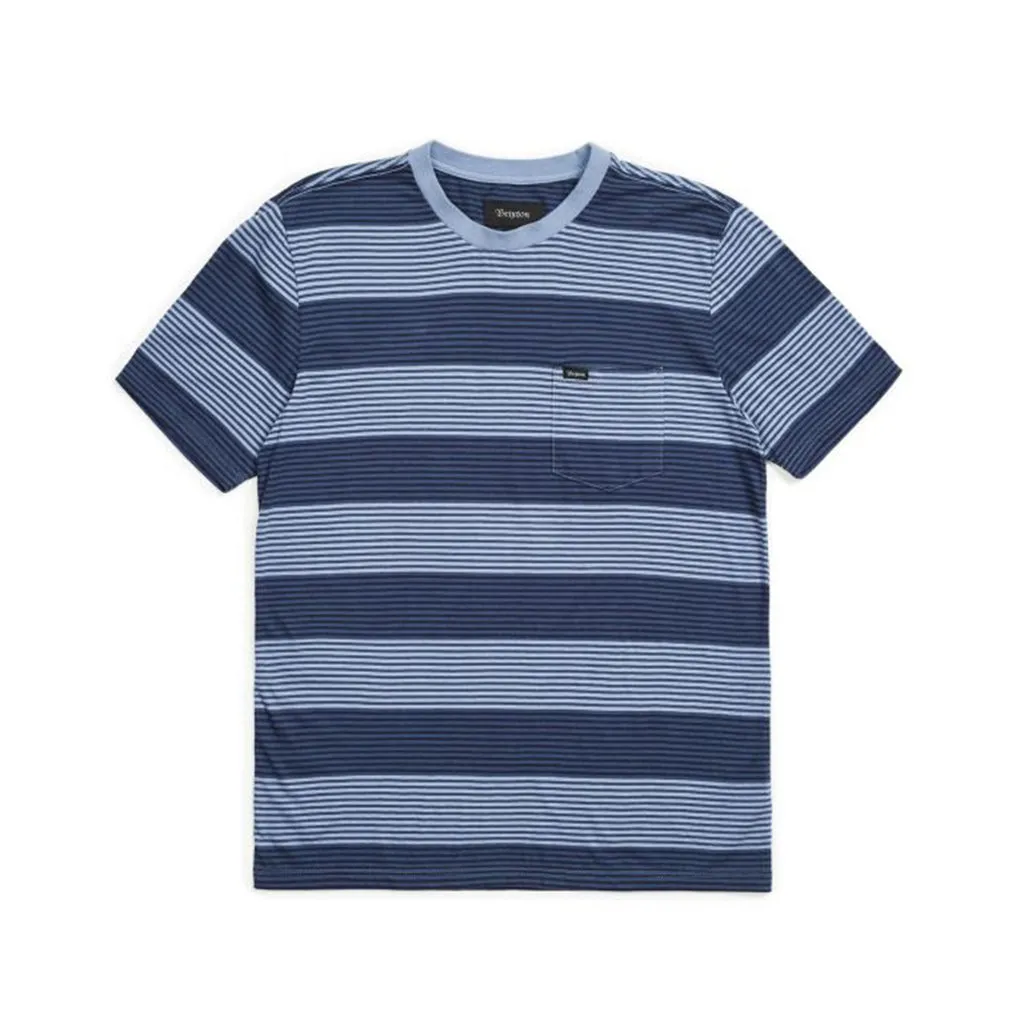 Brixton Hilt S/S Pocket Knit - Twilight Blue/Washed Navy