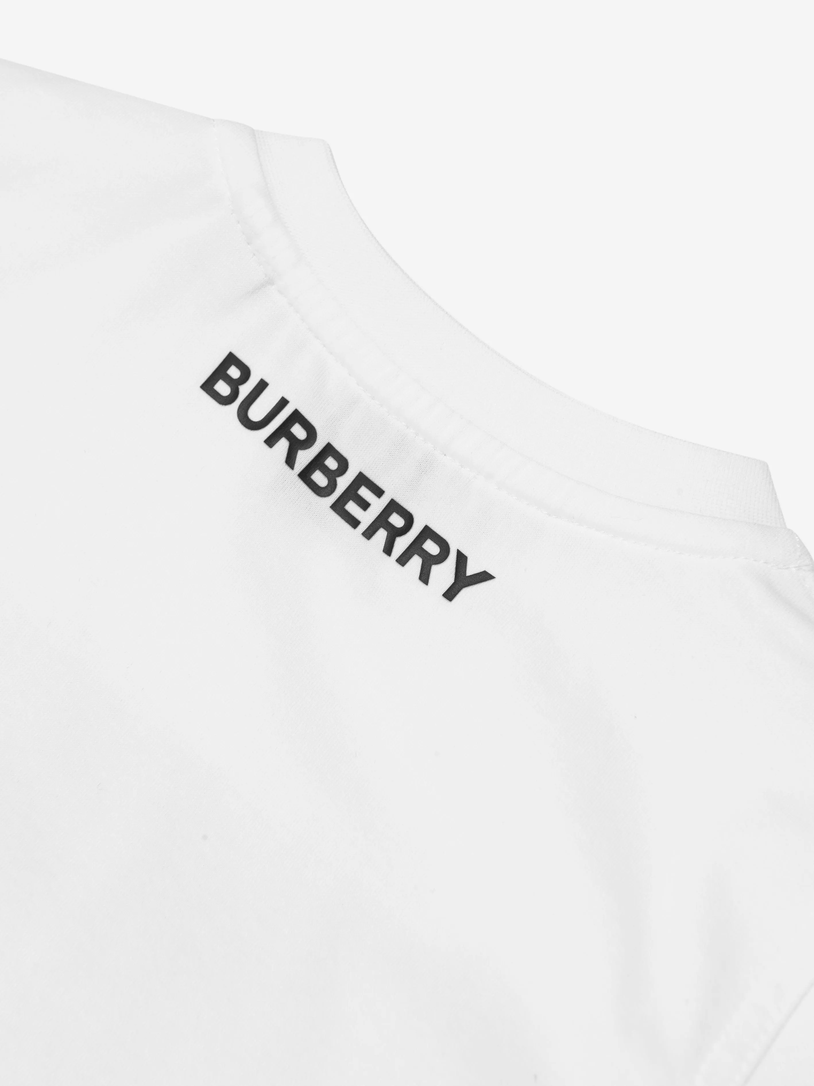 Burberry Baby Girls Mini Cedar Check T-Shirt in White