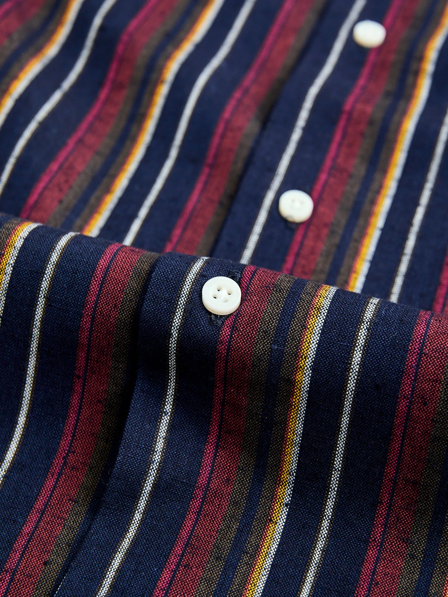 Cabana Stripe Camp Shirt in Indigo
