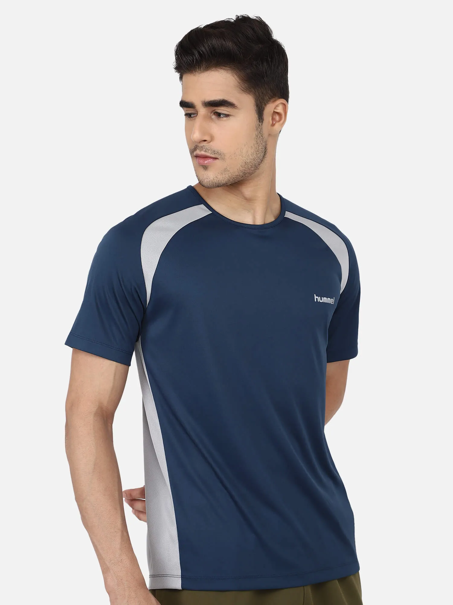 Calin Round Neck Half Sleeve Solid Regular fit Polyester T-shirt for Men Comfortable Breathable Fabric Stretchable for Everyday Use Ideal for Yoga Training Gym Running or Performance