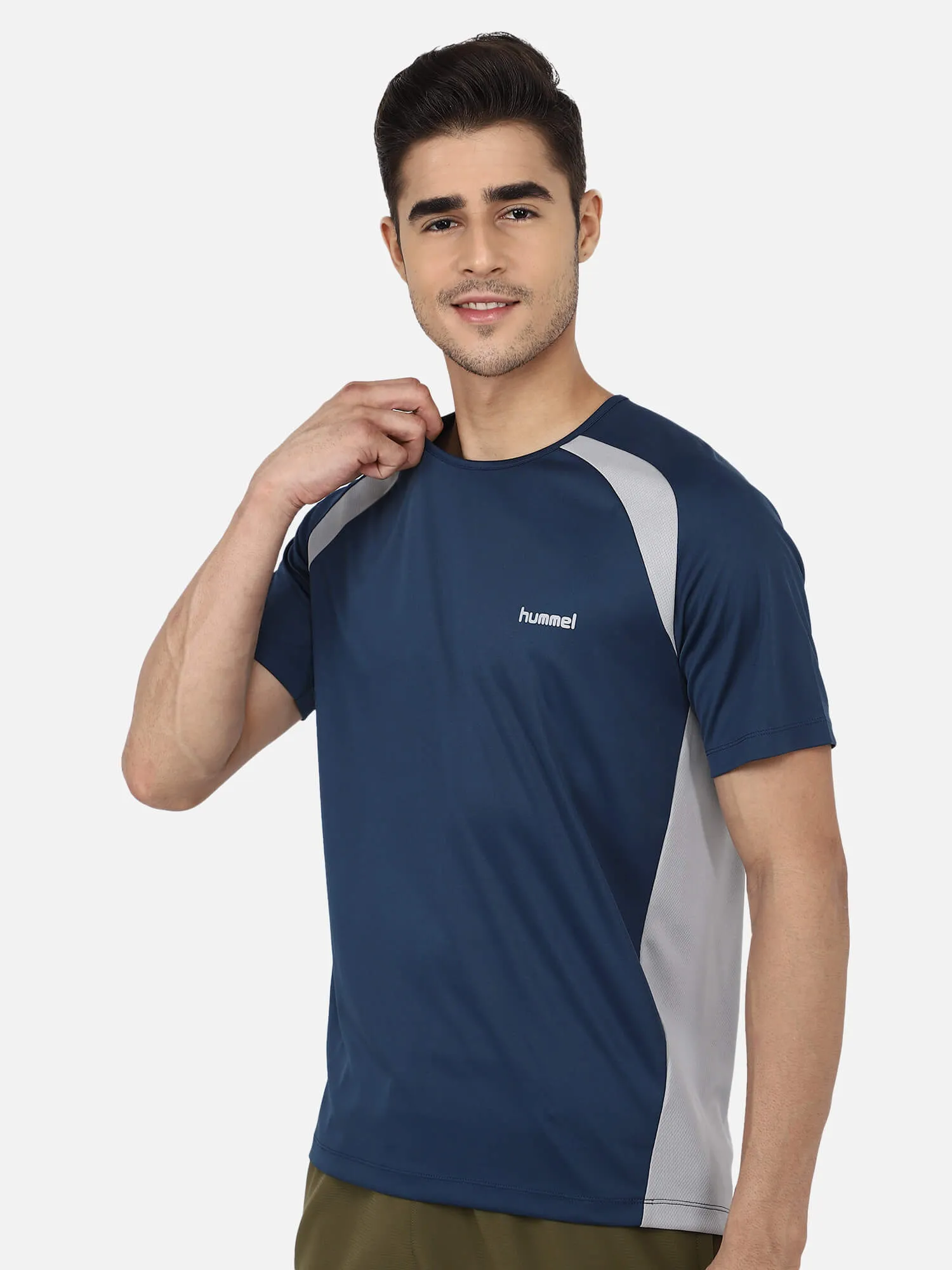 Calin Round Neck Half Sleeve Solid Regular fit Polyester T-shirt for Men Comfortable Breathable Fabric Stretchable for Everyday Use Ideal for Yoga Training Gym Running or Performance