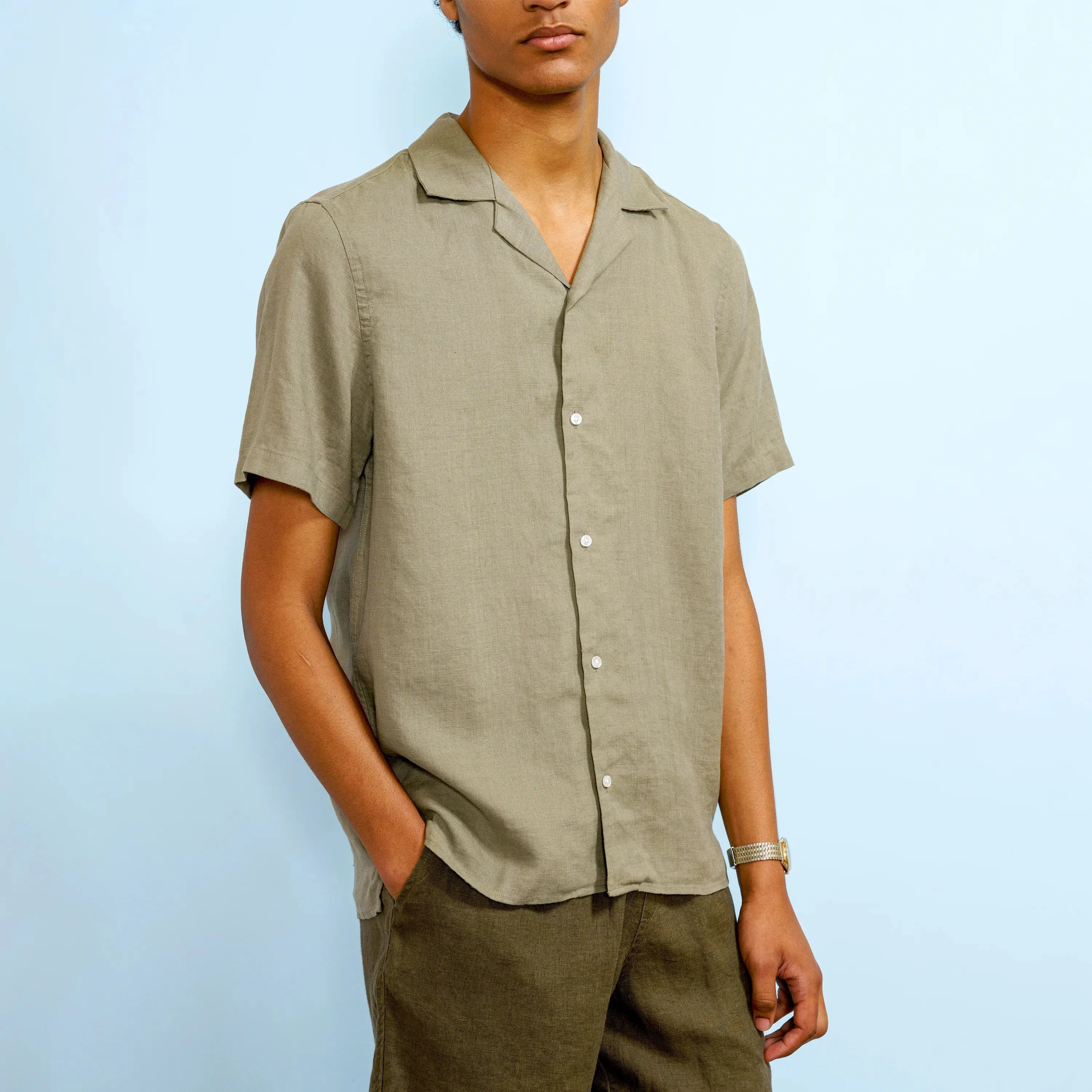 CAMP-COLLAR LINEN