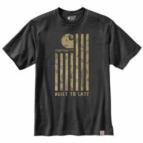 CARHARTT RELAXED FIT MIDWEIGHT SHORT-SLEEVE FLAG GRAPHIC T-SHIRT CARBON HEATHER 104619