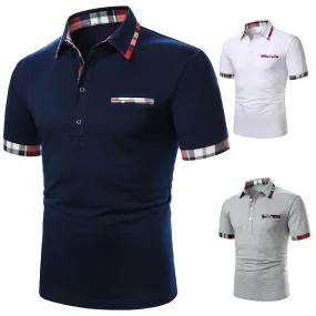 Casual Plaid Men's Short Sleeve Tee