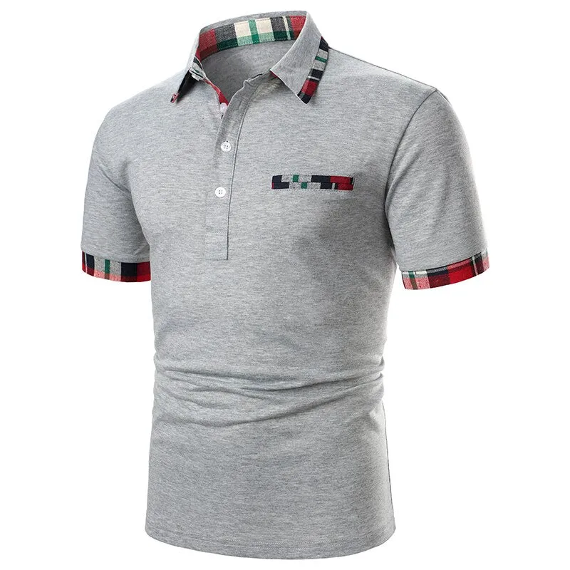 Casual Plaid Men's Short Sleeve Tee