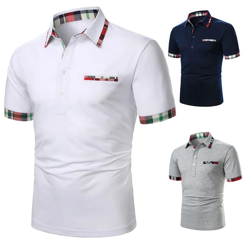 Casual Plaid Men's Short Sleeve Tee