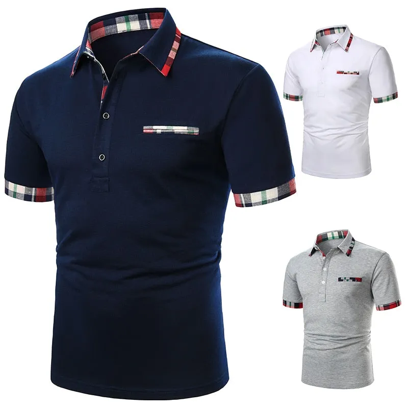 Casual Plaid Men's Short Sleeve Tee