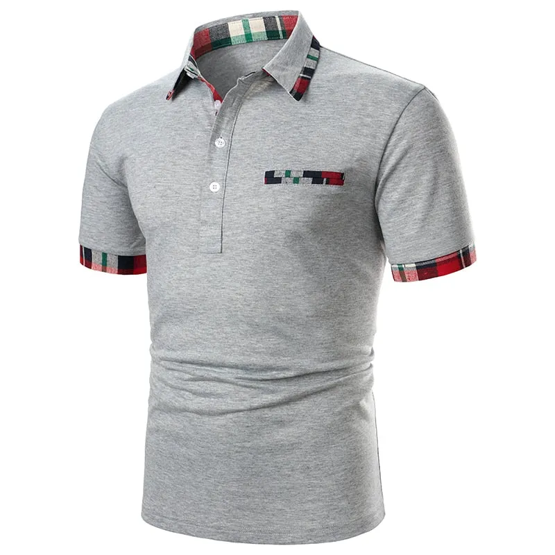 Casual Plaid Men's Short Sleeve Tee