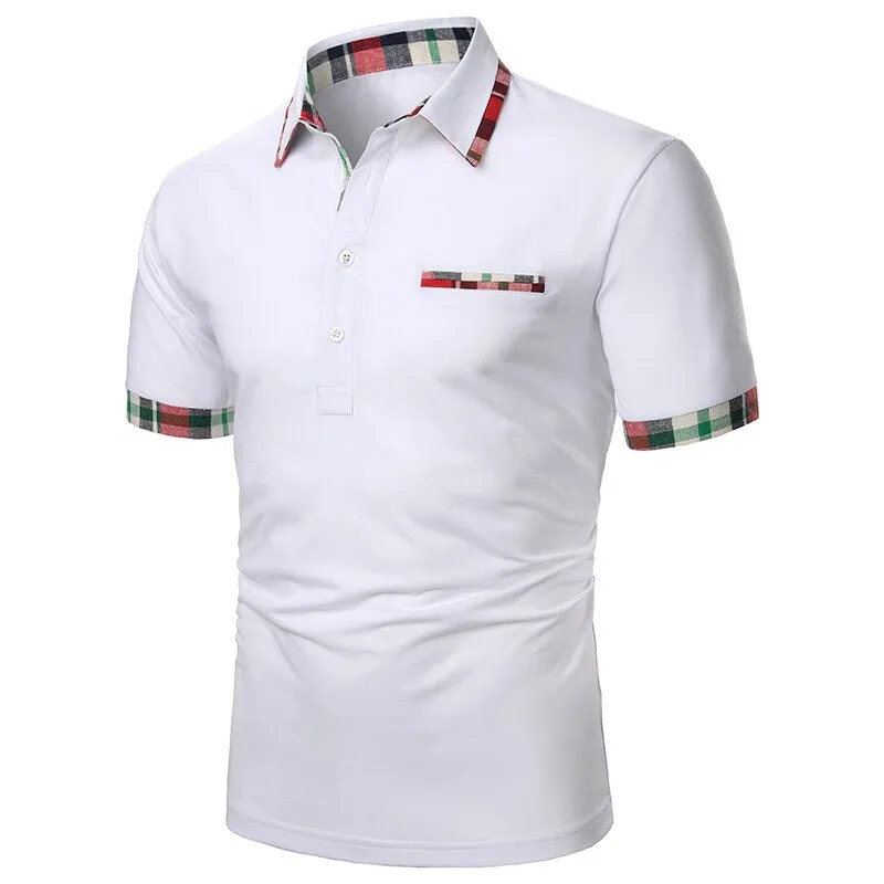 Casual Plaid Men's Short Sleeve Tee