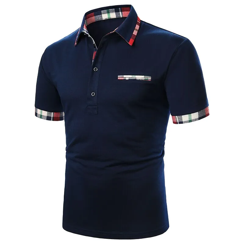 Casual Plaid Men's Short Sleeve Tee