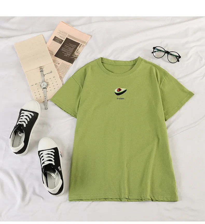 Casual Short Sleeve tWomen Korean Women Tops Sweet Look Popular Loose T-Shirt