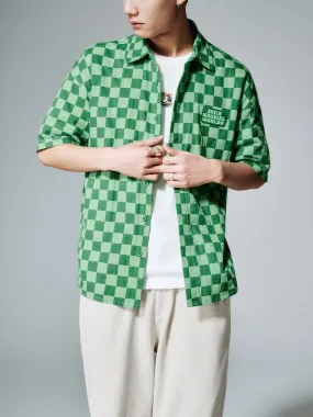 Checkered Pattern Short Sleeve Shirts
