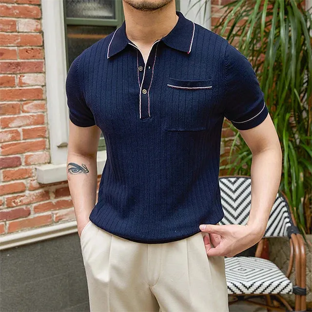Contrast Casual Fit Breathable Polo Shirt