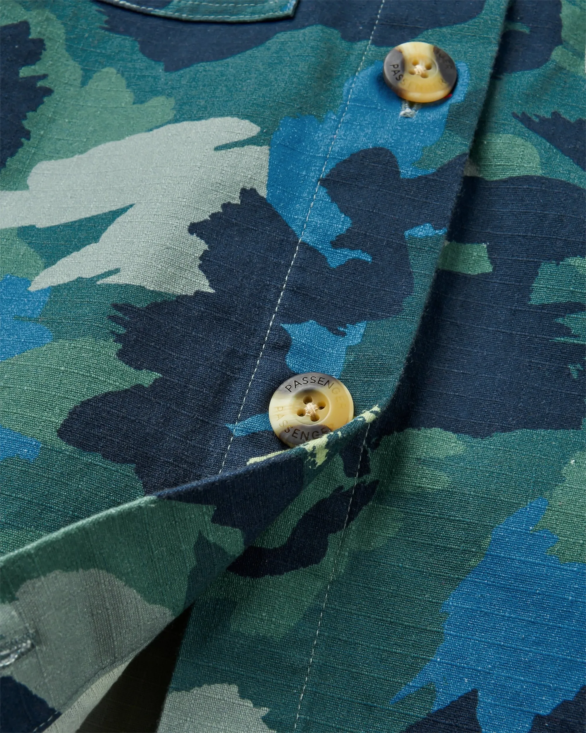 Coral Organic Cotton LS Shirt - Alpine Camo Rain Forest