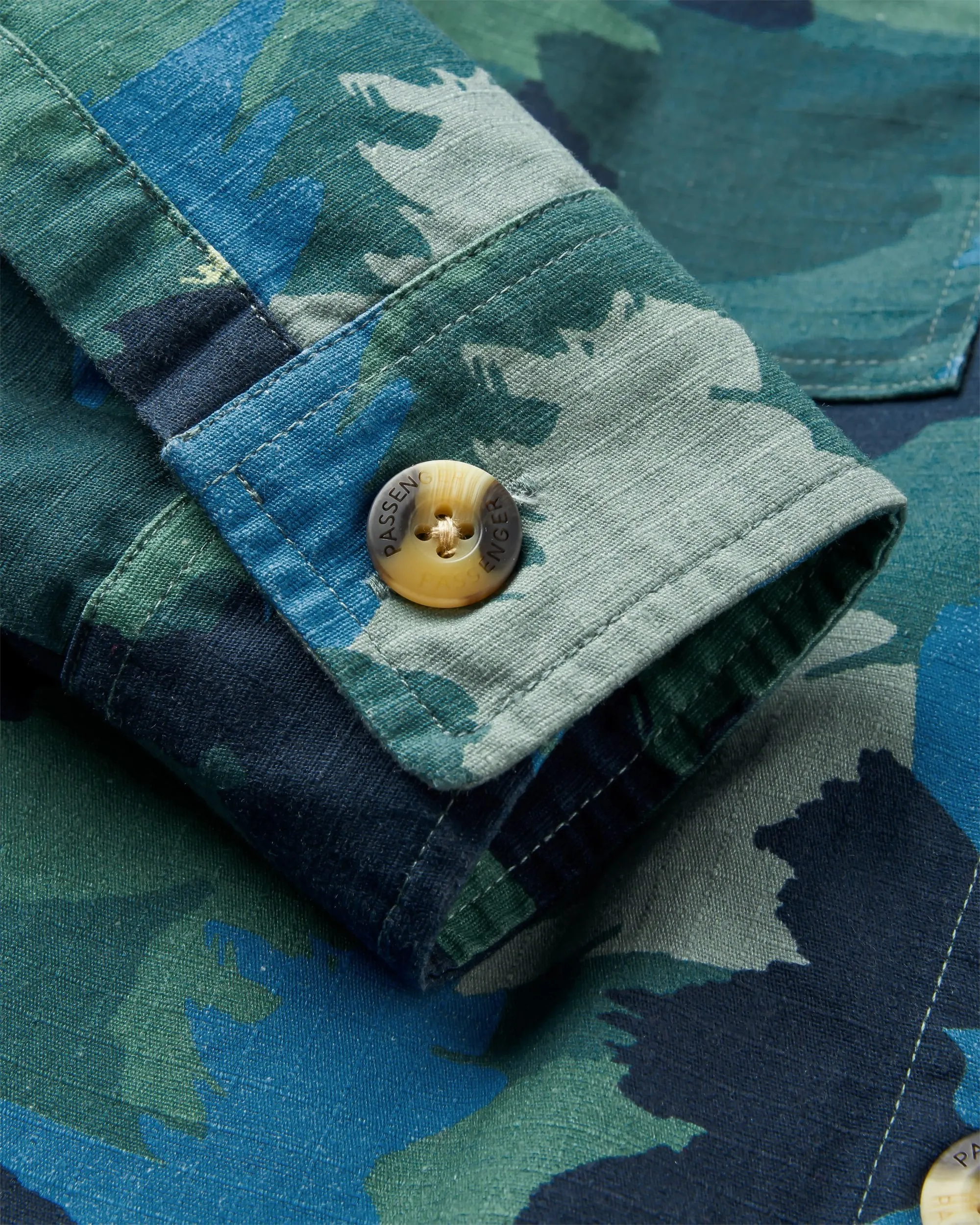 Coral Organic Cotton LS Shirt - Alpine Camo Rain Forest