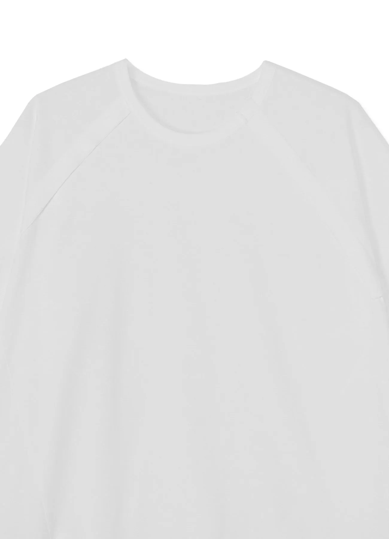 COTTON JERSEY FRONT RAGLAN SLIT T-SHIRT