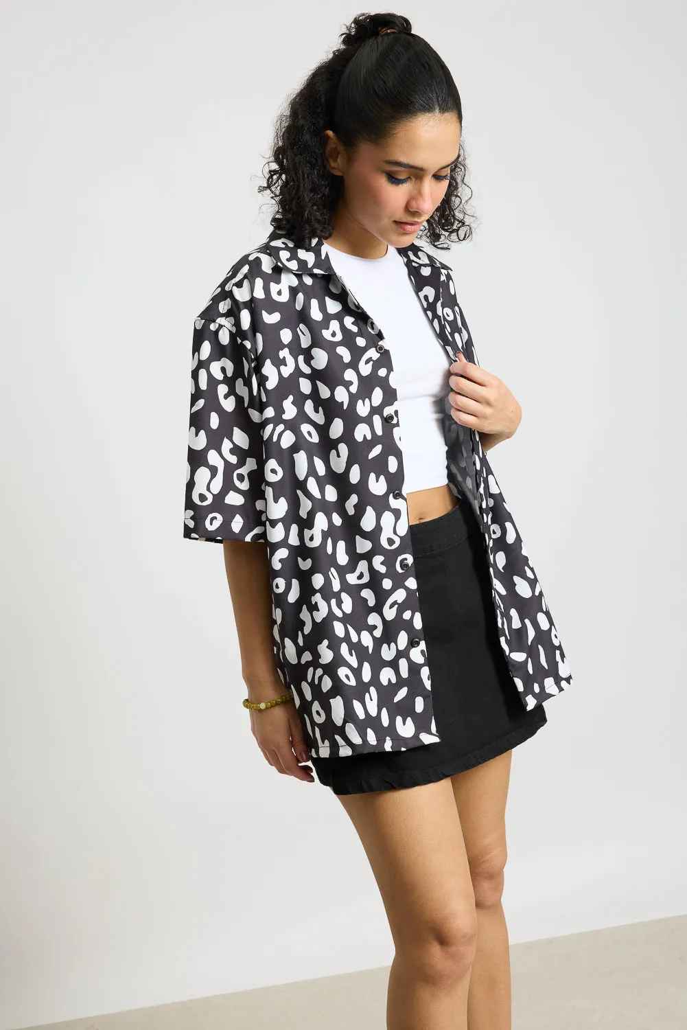 Cow Print Women's Resort Shirt