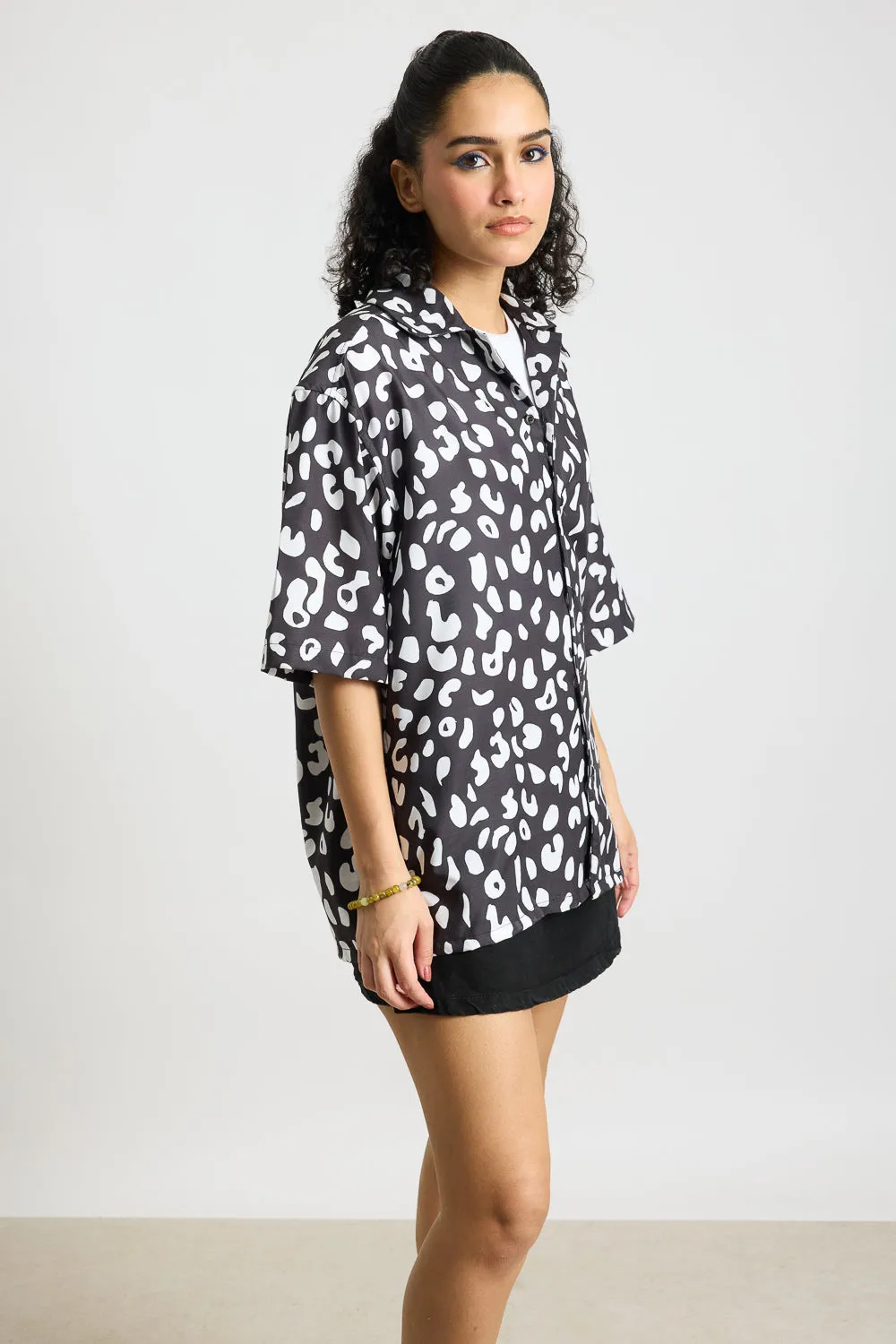 Cow Print Women's Resort Shirt