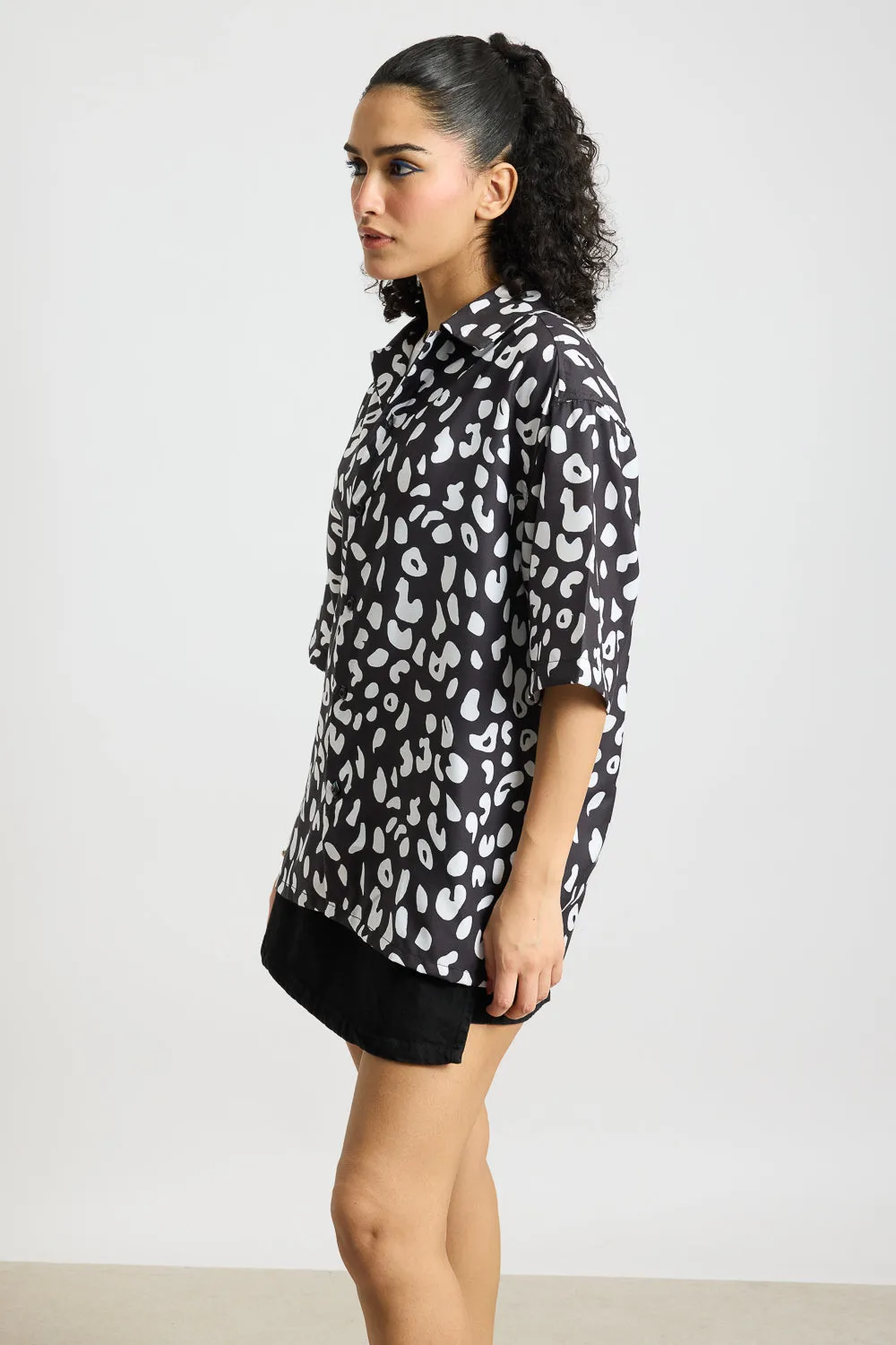 Cow Print Women's Resort Shirt