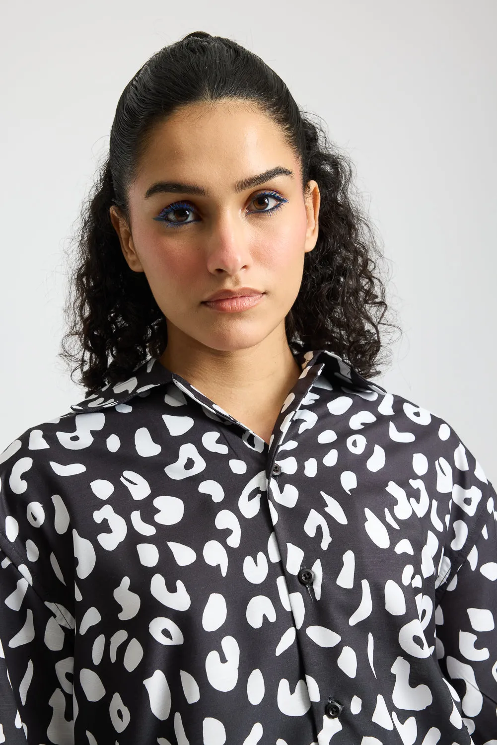 Cow Print Women's Resort Shirt