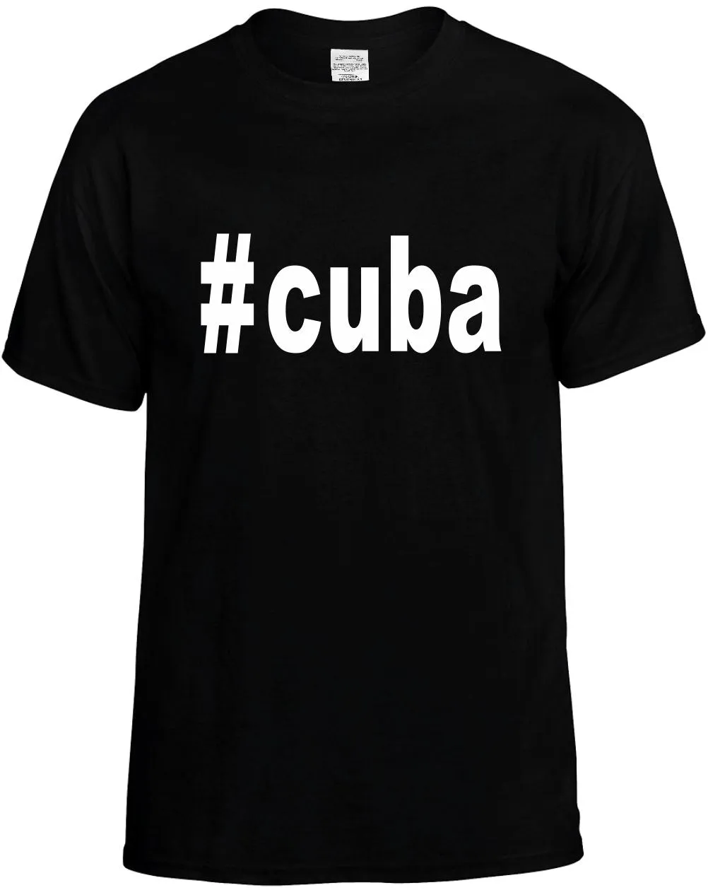 #Cuba Hashtag Unisex T-Shirt Novelty Graphic Tee Shirt