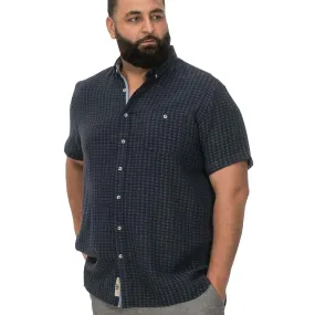 D555 Mens Pontefract Big & Tall Linen Short Sleeve Shirt