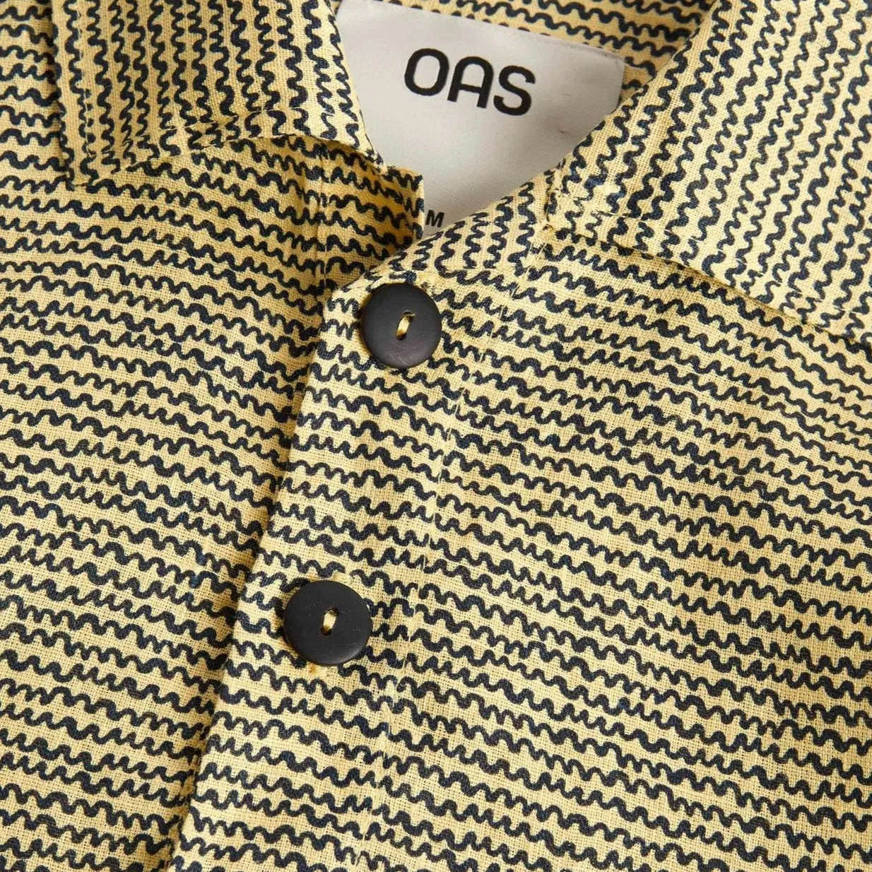 Dimi Girona Linen Shirt: Black & Ecru
