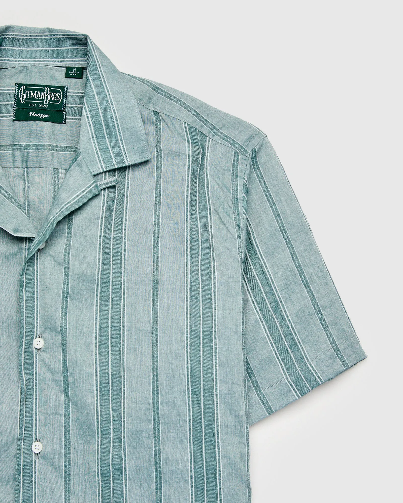 Dobby Camp Shirt in Green