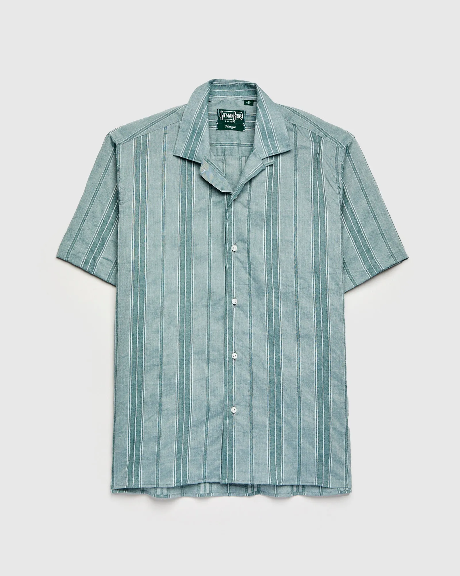 Dobby Camp Shirt in Green