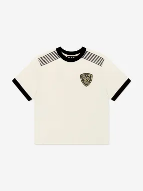 EA7 Emporio Armani Boys Anniversary T-Shirt in Beige