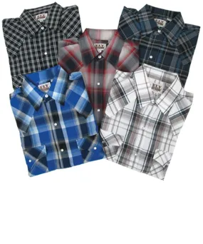 Ely or Wrangler Mens Short Sleeve Snap Up Shirt Style MSSSU1895