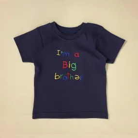 Embroidered Big Brother Tee - Navy