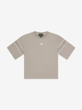 Emporio Armani Boys Logo T-Shirt in Beige