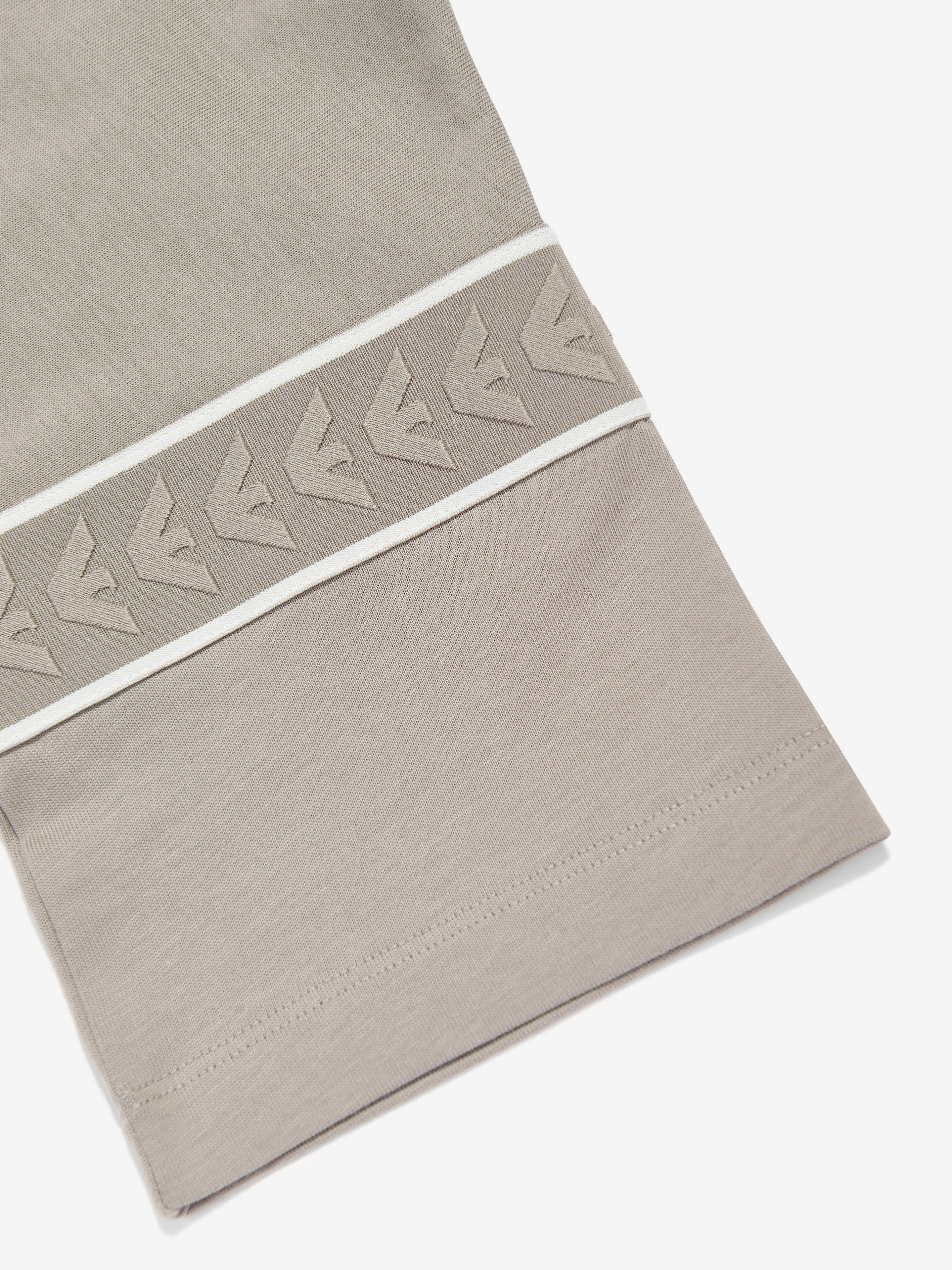 Emporio Armani Boys Logo T-Shirt in Beige