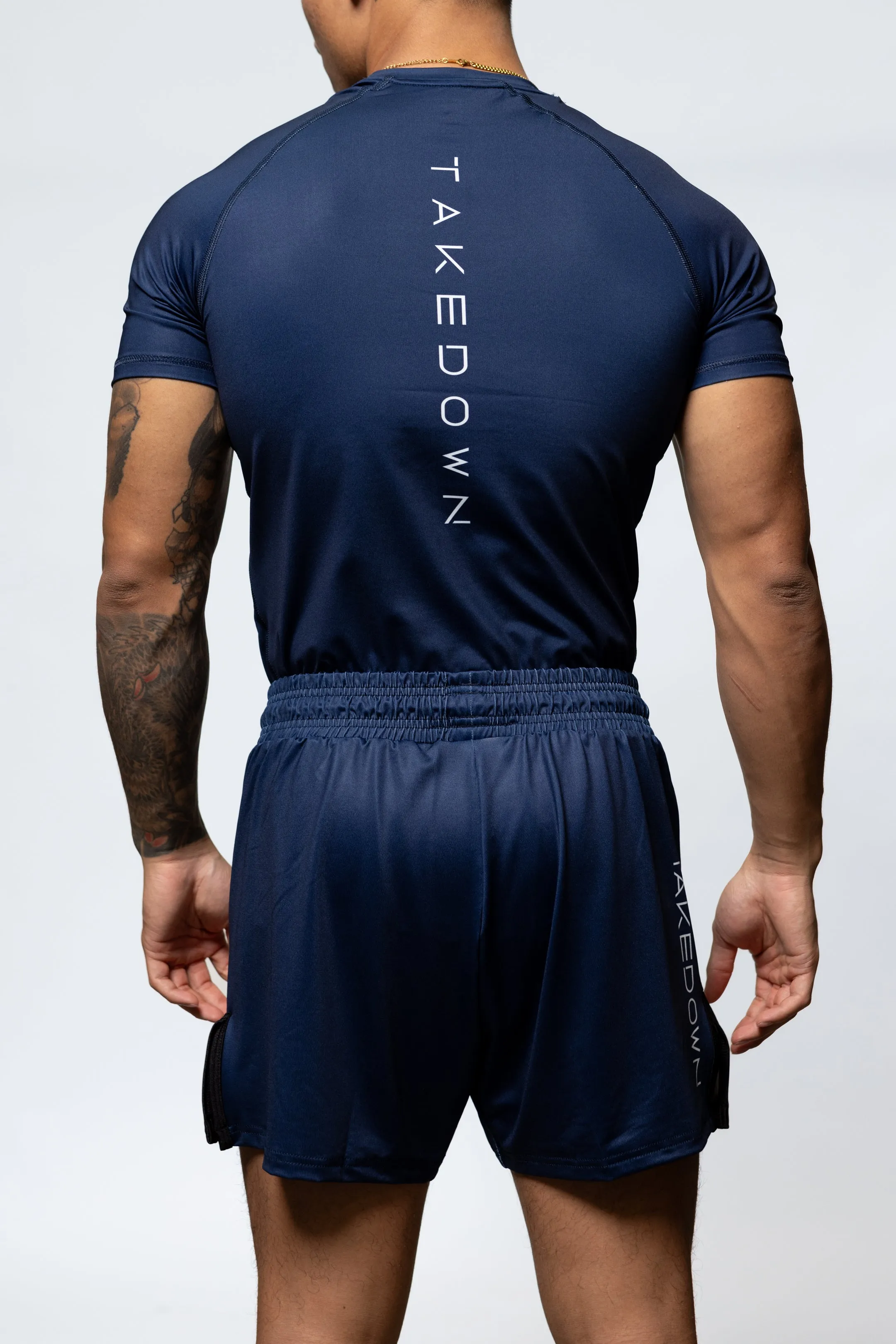 Essential Navy Fight Kit (Fight Short & Rashguard Bundle)