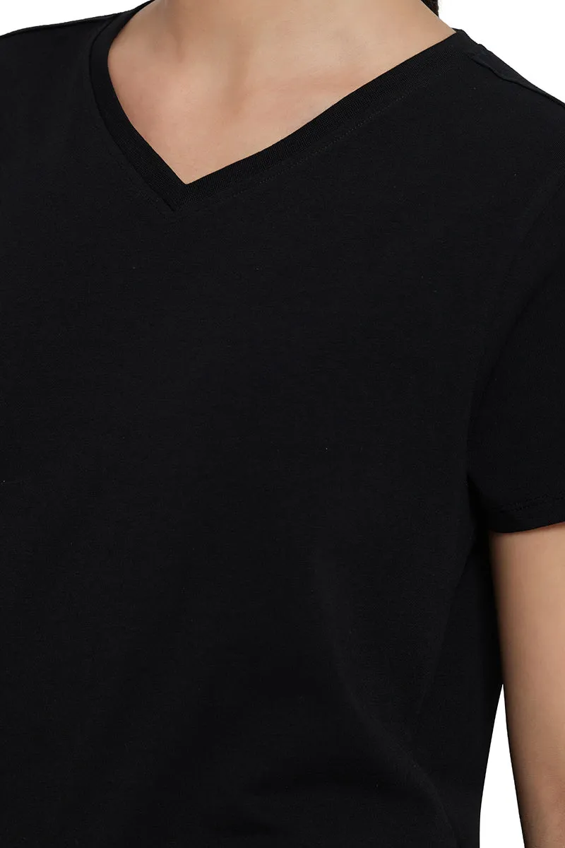 Essential V-neck Tee - Black