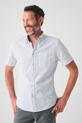 Faherty Short-Sleeve Breeze Shirt in Sky Canopy Print