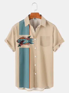 Fydude Men'S Atomic Bomb Printed Shirt