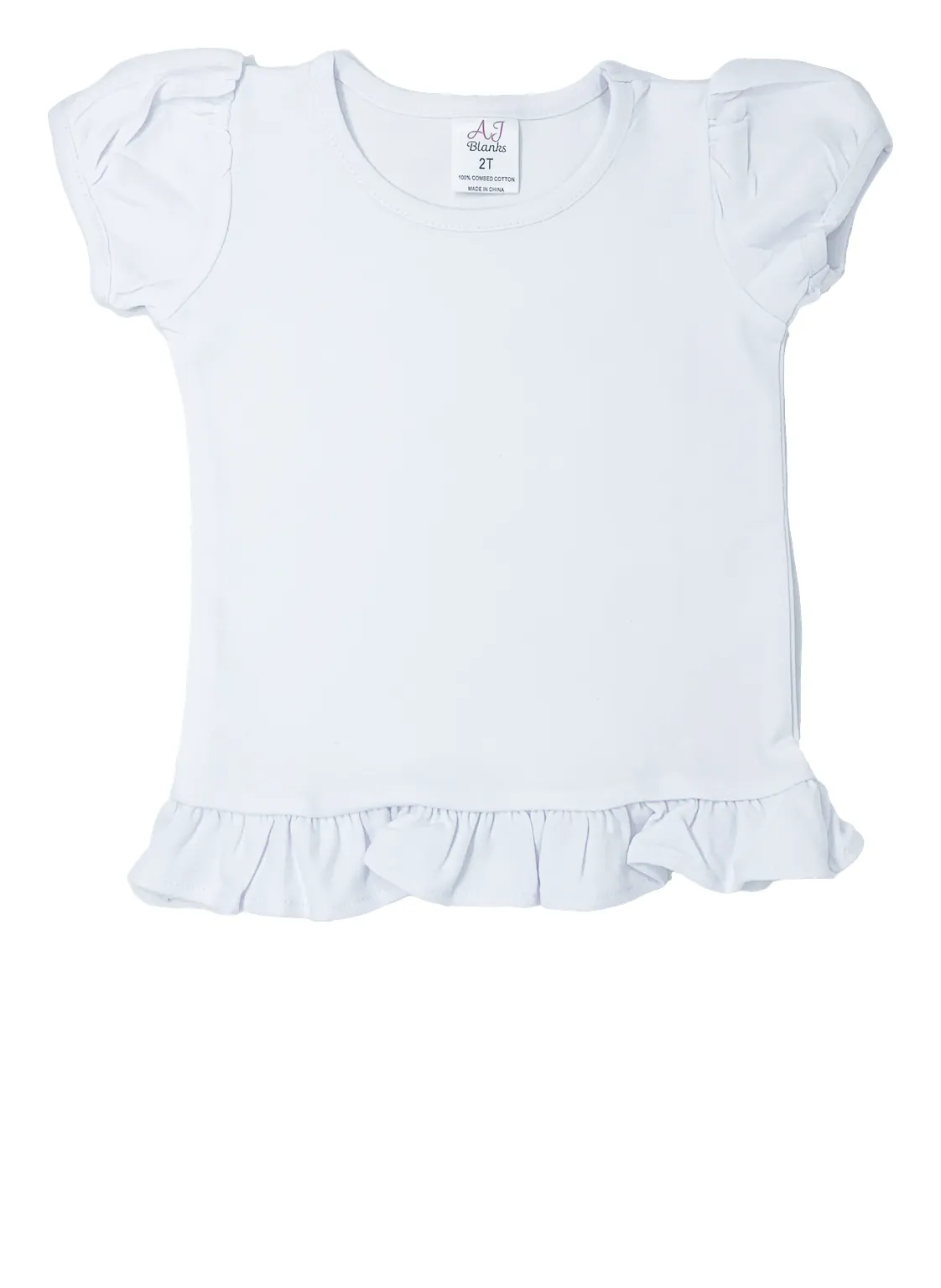 Girl's Short Sleeve RUFFLE BOTTOM Shirts