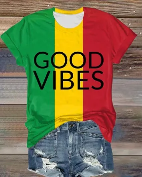 Good Vibes and Rasta Love Short Sleeve Tshirt
