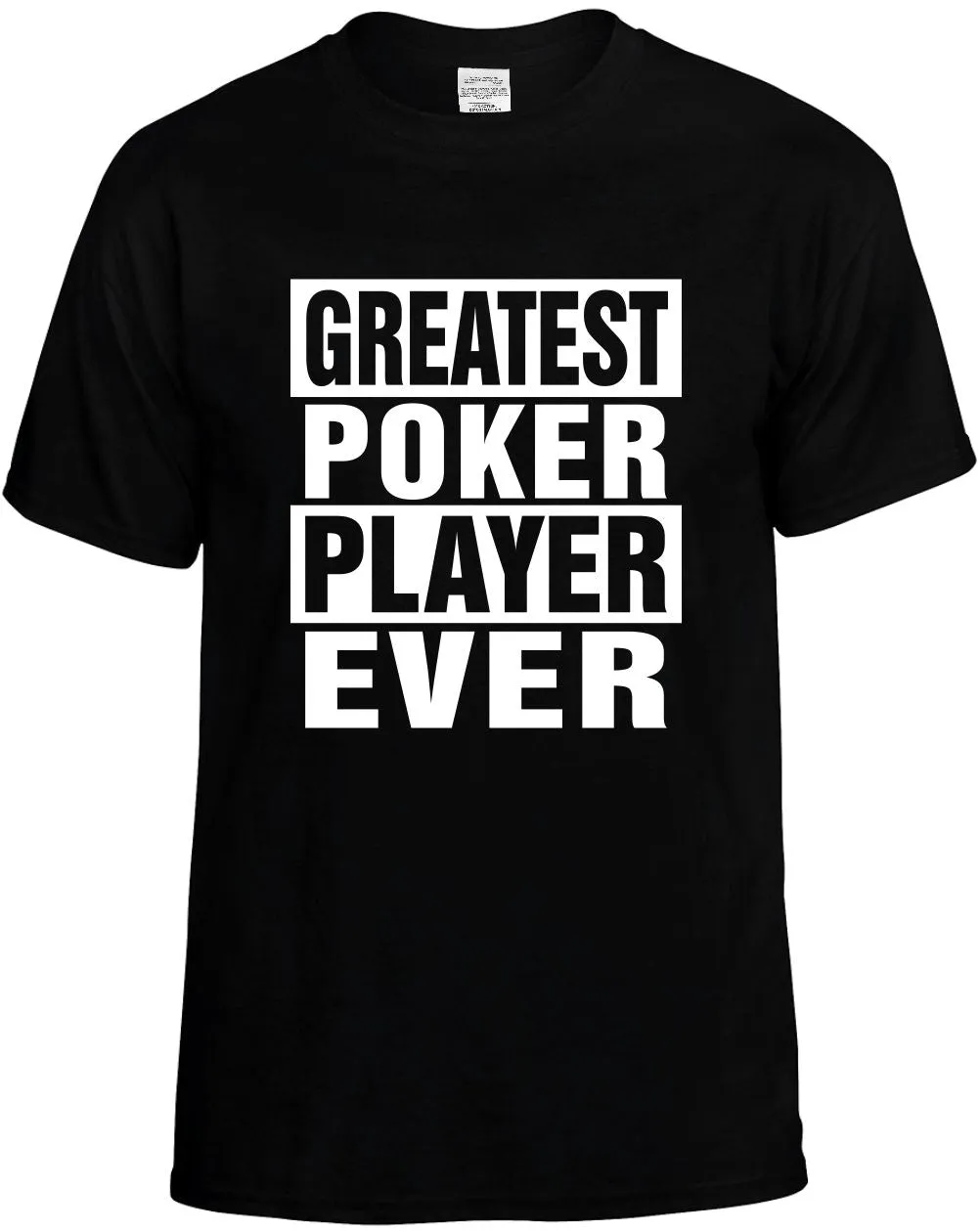 Greatest Poker Player Ever Unisex T-Shirt Novelty Graphic Tee Shirt