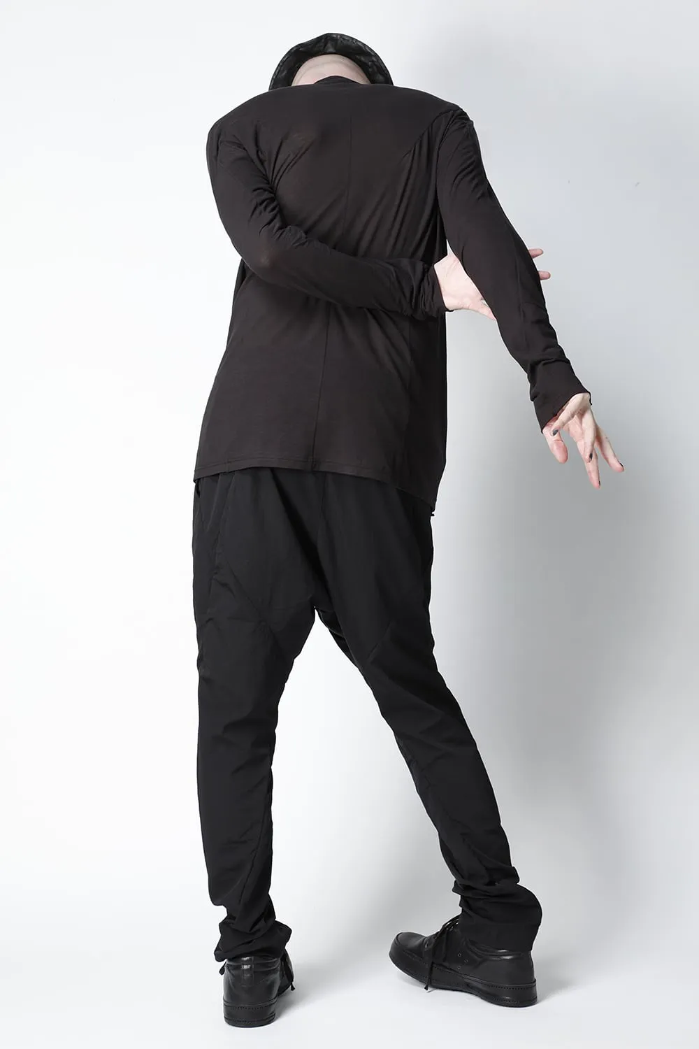 High neck long sleeve light jersey Charcoal
