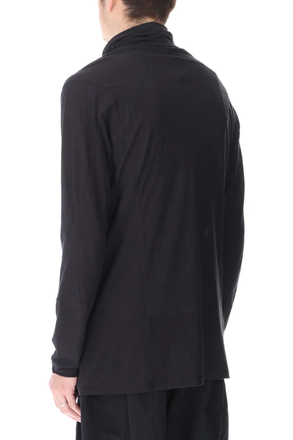 High neck long sleeve light jersey Charcoal