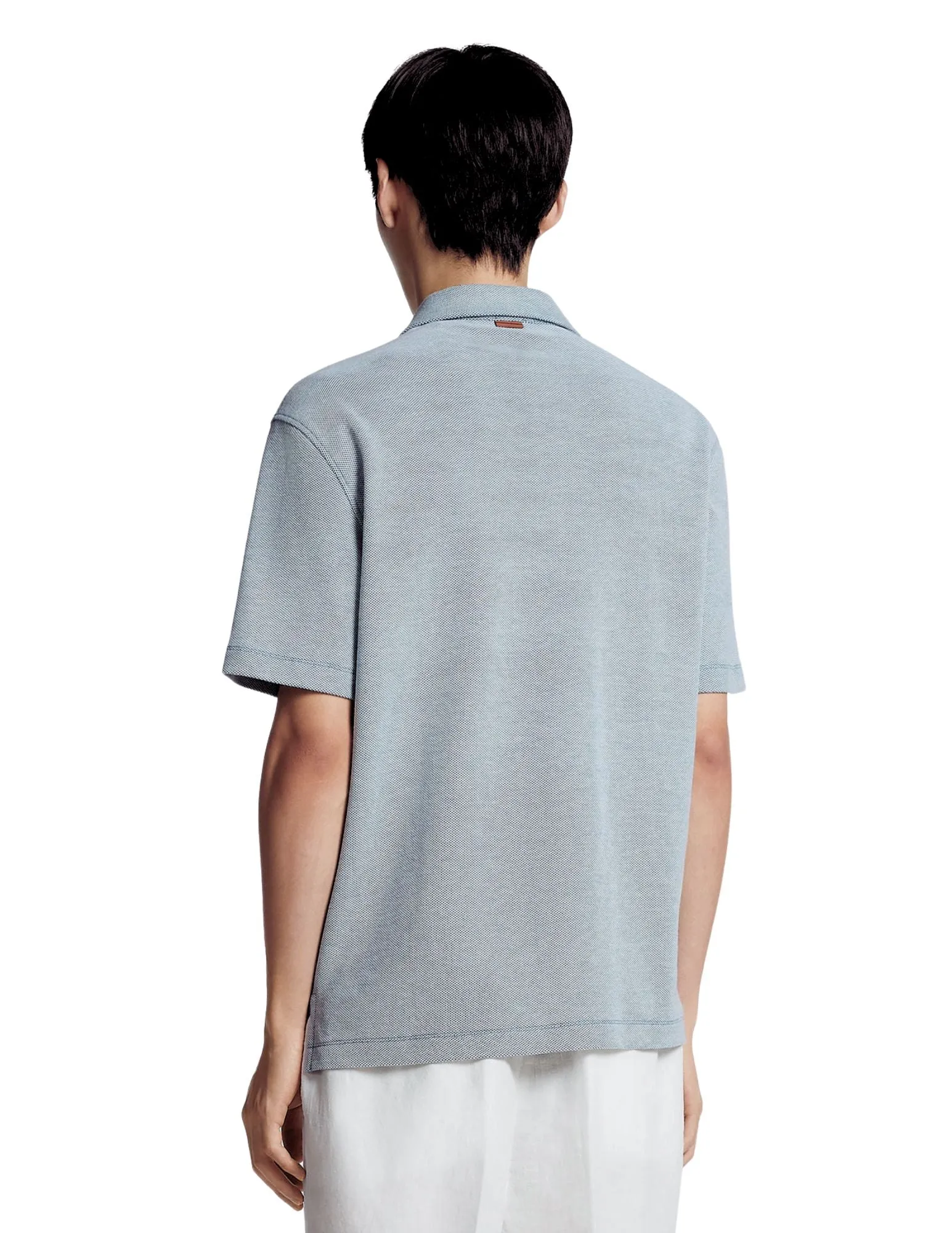 Honeycomb Short Sleeve Polo | Navy