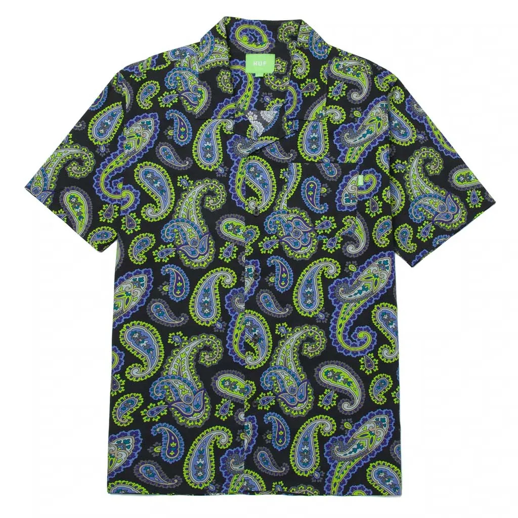 Huf Paisley S/S Woven Shirt - Black